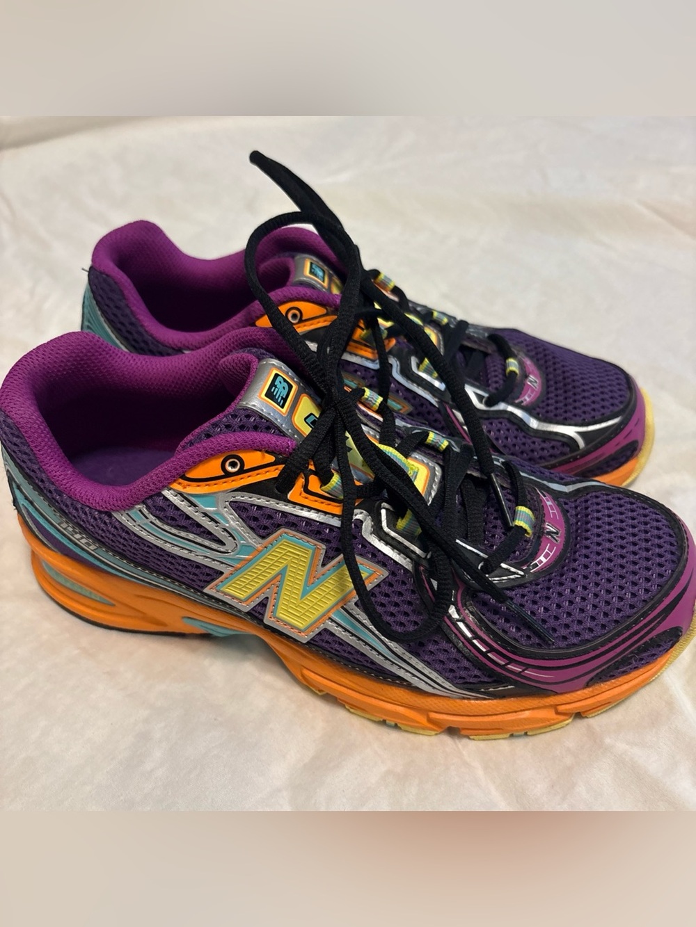 New Balance 740V2 Concord Grape Sun Glow Orange Athletic Shoes Mens 6 U740MC2